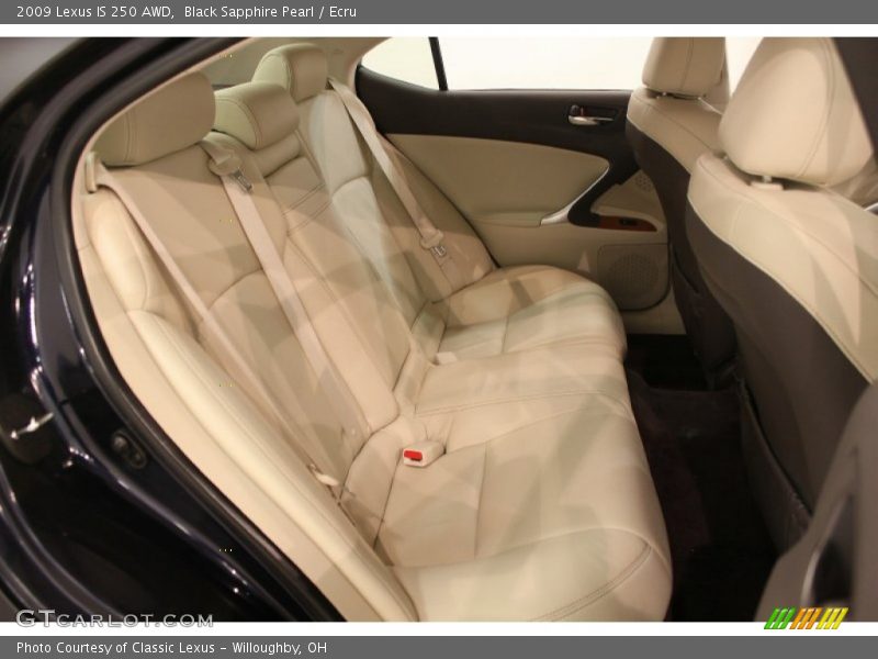 Black Sapphire Pearl / Ecru 2009 Lexus IS 250 AWD