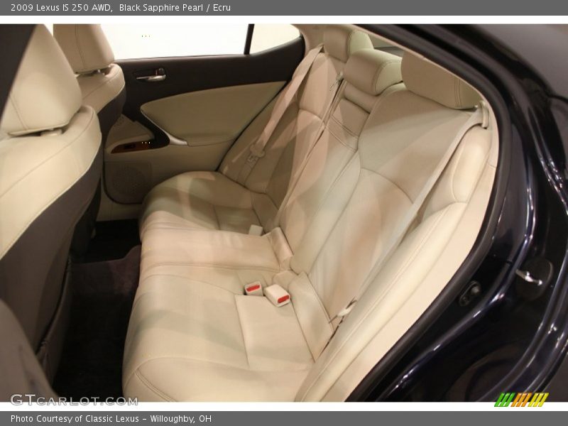 Black Sapphire Pearl / Ecru 2009 Lexus IS 250 AWD