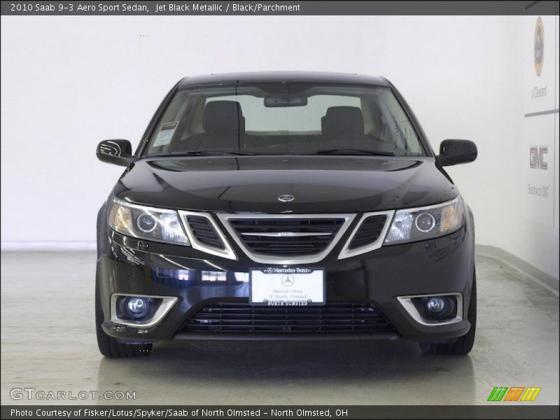 Jet Black Metallic / Black/Parchment 2010 Saab 9-3 Aero Sport Sedan