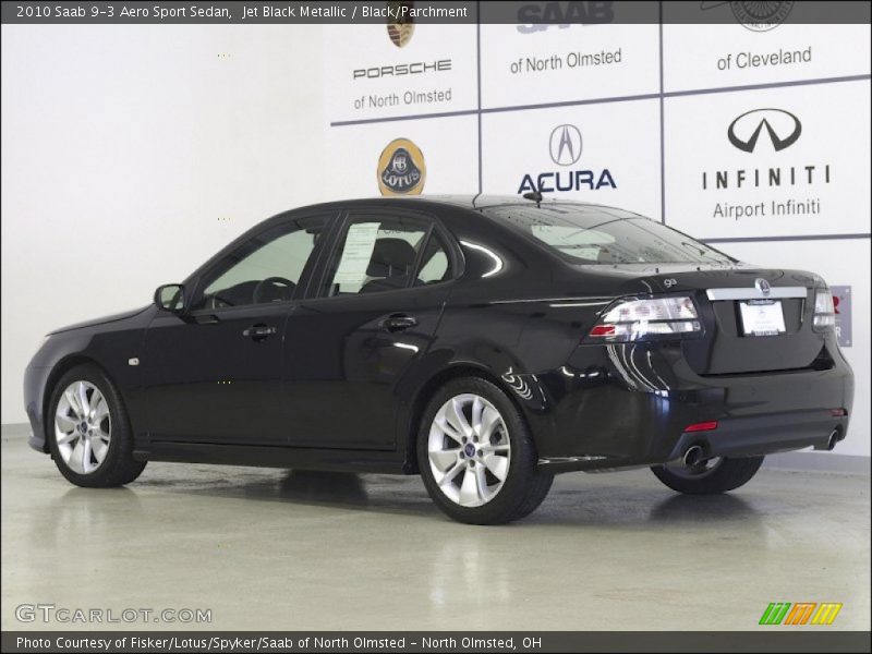 Jet Black Metallic / Black/Parchment 2010 Saab 9-3 Aero Sport Sedan