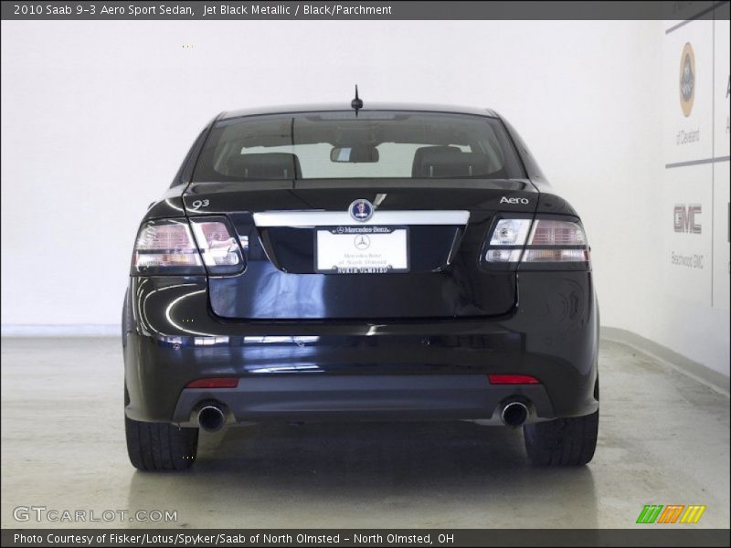 Jet Black Metallic / Black/Parchment 2010 Saab 9-3 Aero Sport Sedan