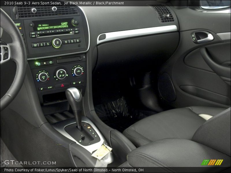 Jet Black Metallic / Black/Parchment 2010 Saab 9-3 Aero Sport Sedan