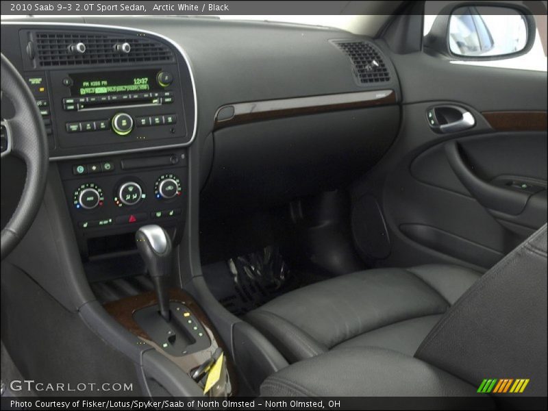 Arctic White / Black 2010 Saab 9-3 2.0T Sport Sedan