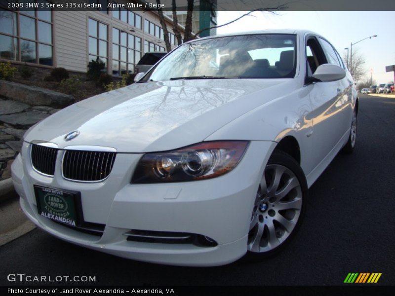 Alpine White / Beige 2008 BMW 3 Series 335xi Sedan