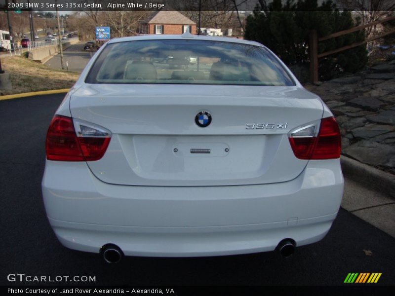 Alpine White / Beige 2008 BMW 3 Series 335xi Sedan