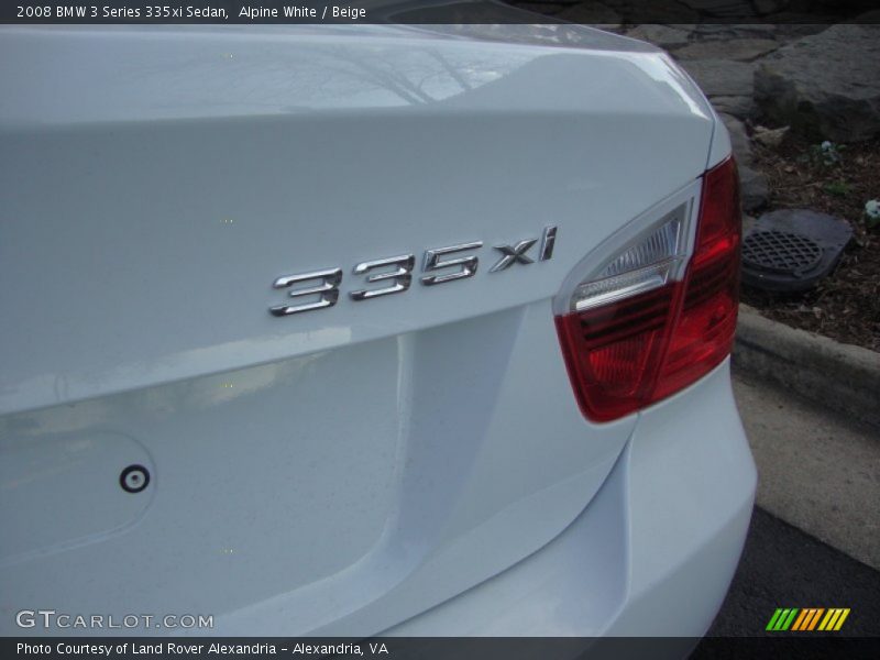 Alpine White / Beige 2008 BMW 3 Series 335xi Sedan