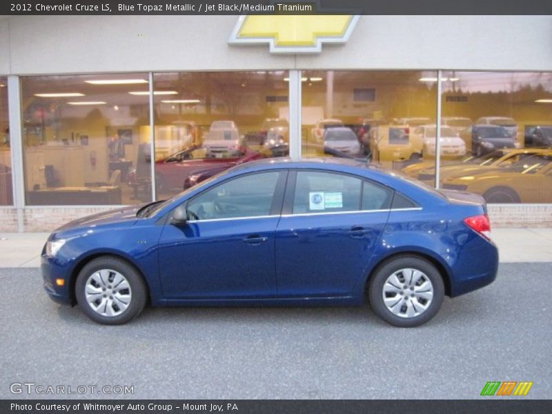 Blue Topaz Metallic / Jet Black/Medium Titanium 2012 Chevrolet Cruze LS