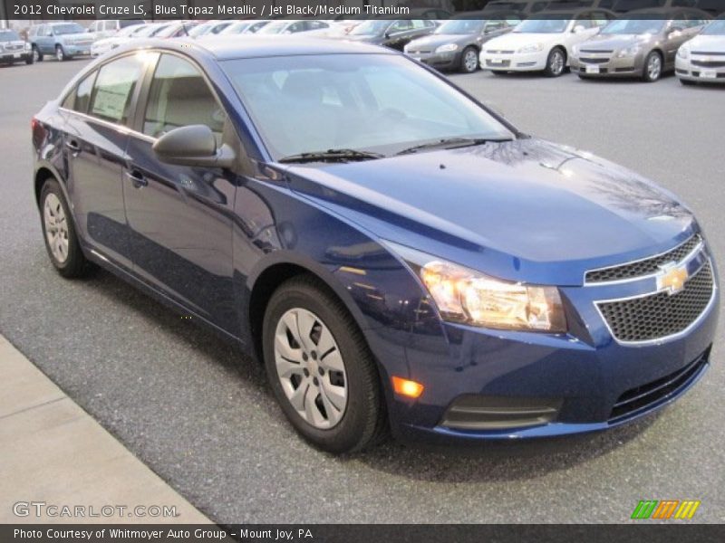 Blue Topaz Metallic / Jet Black/Medium Titanium 2012 Chevrolet Cruze LS