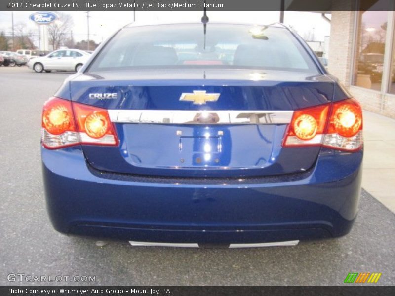 Blue Topaz Metallic / Jet Black/Medium Titanium 2012 Chevrolet Cruze LS