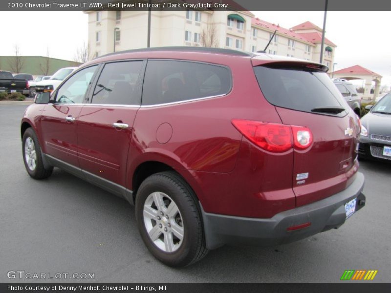 Red Jewel Tintcoat / Dark Gray/Light Gray 2010 Chevrolet Traverse LT AWD