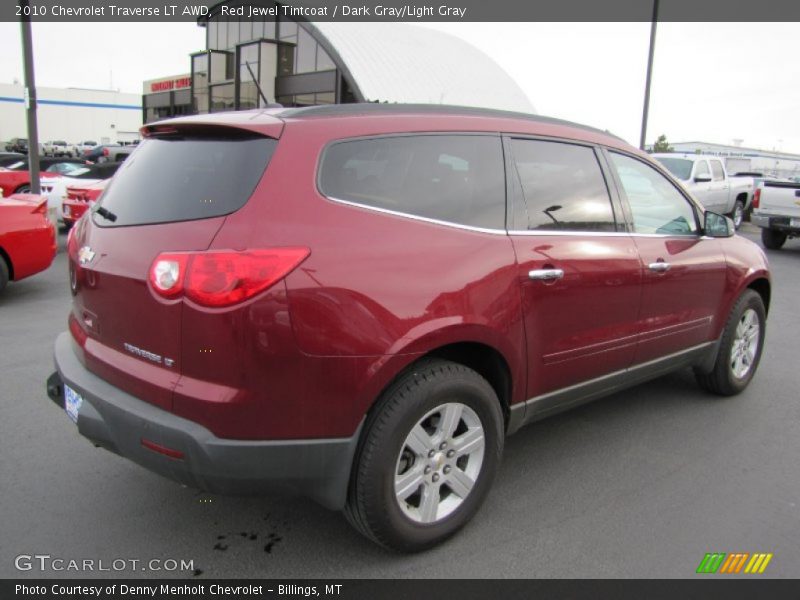 Red Jewel Tintcoat / Dark Gray/Light Gray 2010 Chevrolet Traverse LT AWD