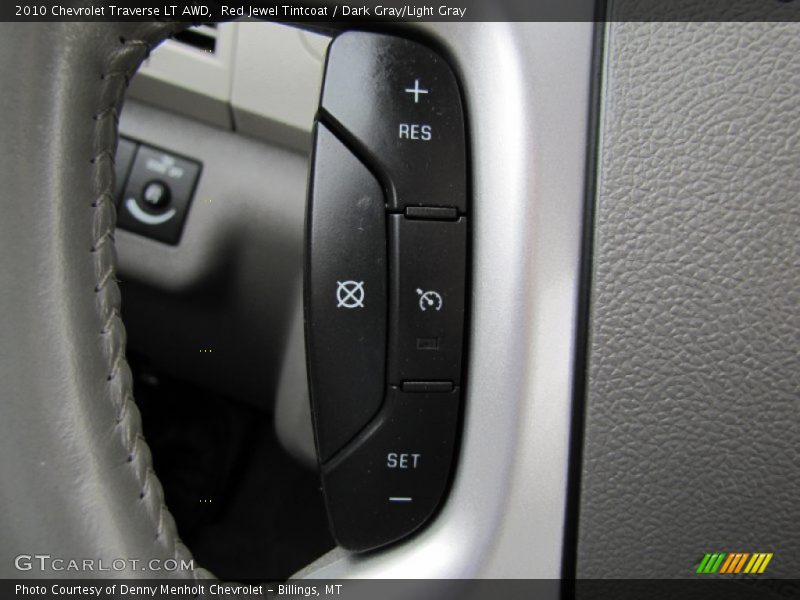 Red Jewel Tintcoat / Dark Gray/Light Gray 2010 Chevrolet Traverse LT AWD