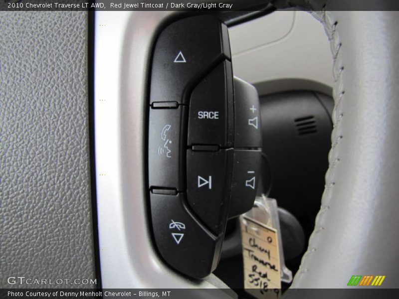 Red Jewel Tintcoat / Dark Gray/Light Gray 2010 Chevrolet Traverse LT AWD