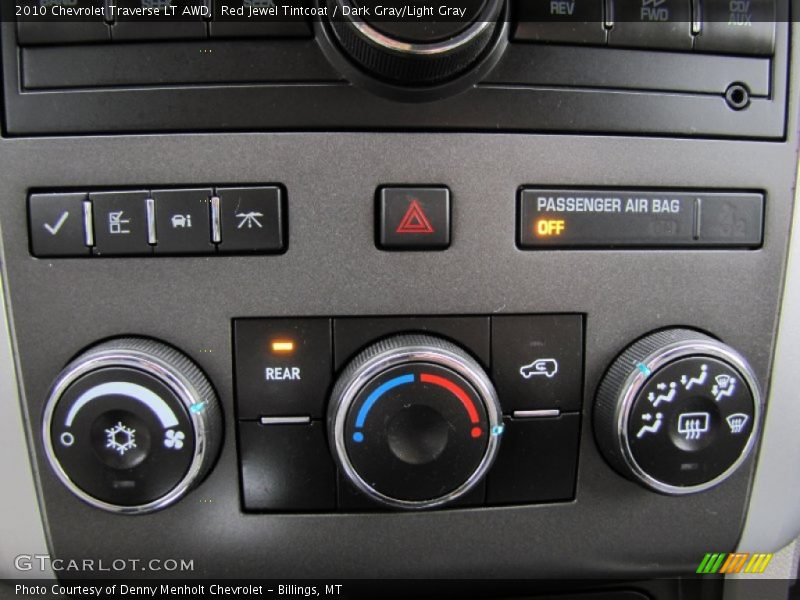 Red Jewel Tintcoat / Dark Gray/Light Gray 2010 Chevrolet Traverse LT AWD