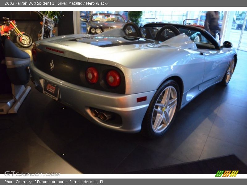 Silver Metallic / Nero (Black) 2003 Ferrari 360 Spider F1