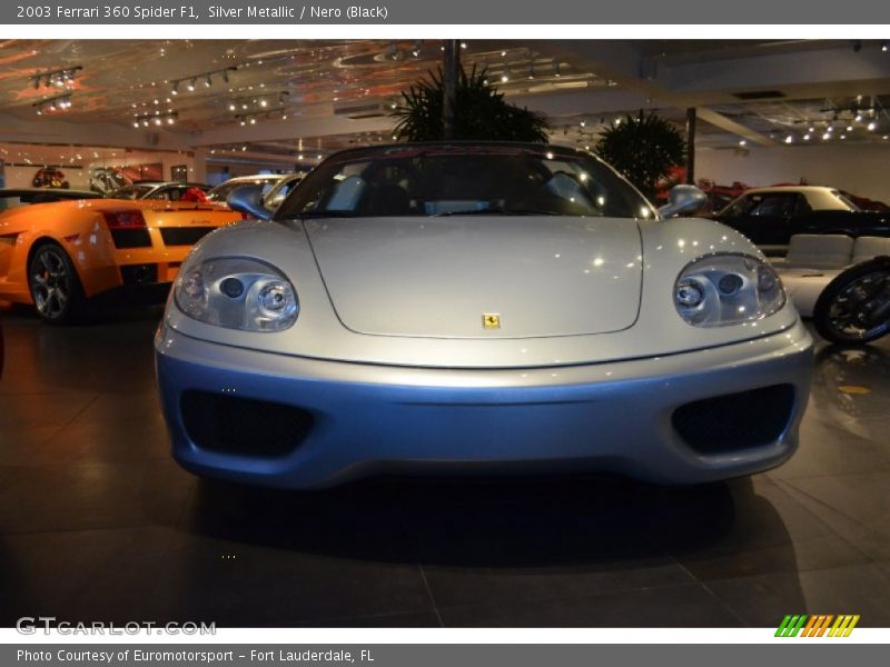 Silver Metallic / Nero (Black) 2003 Ferrari 360 Spider F1