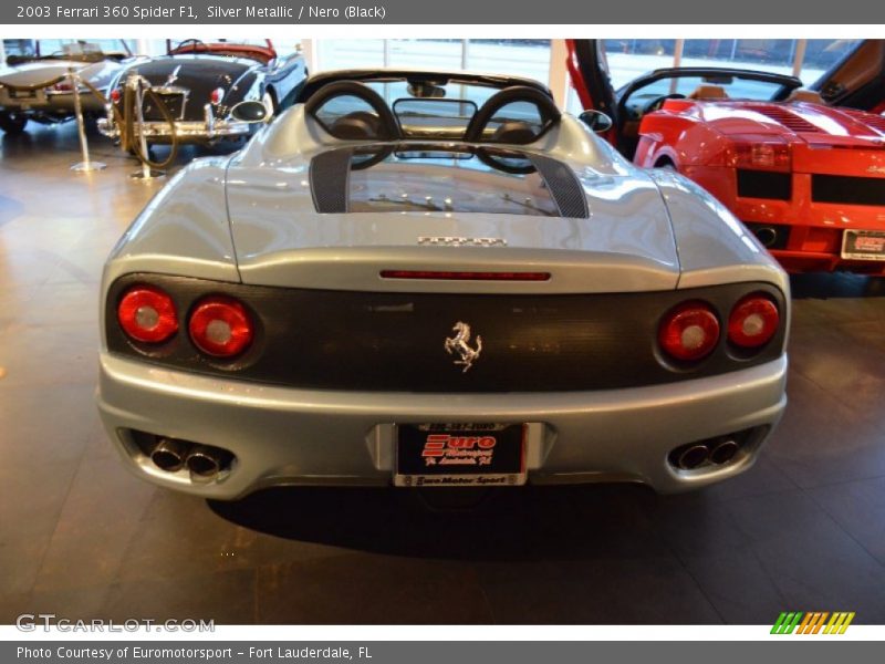 Silver Metallic / Nero (Black) 2003 Ferrari 360 Spider F1