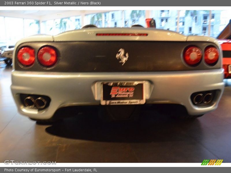 Silver Metallic / Nero (Black) 2003 Ferrari 360 Spider F1