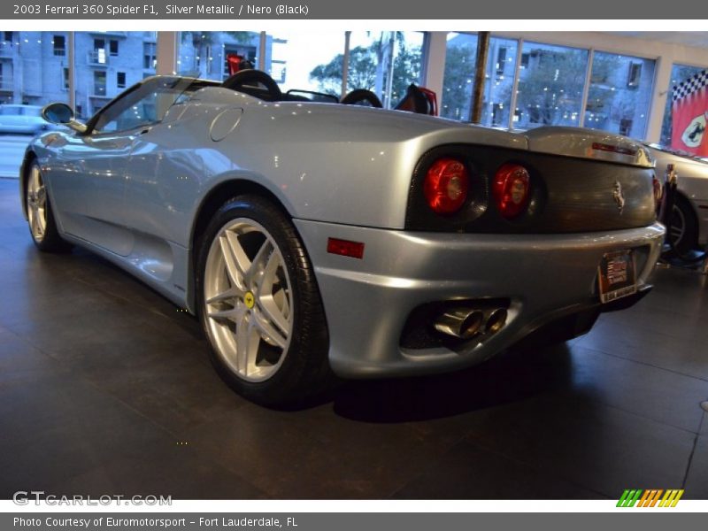 Silver Metallic / Nero (Black) 2003 Ferrari 360 Spider F1