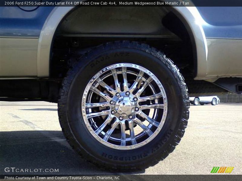 Medium Wedgewood Blue Metallic / Tan 2006 Ford F250 Super Duty Lariat FX4 Off Road Crew Cab 4x4