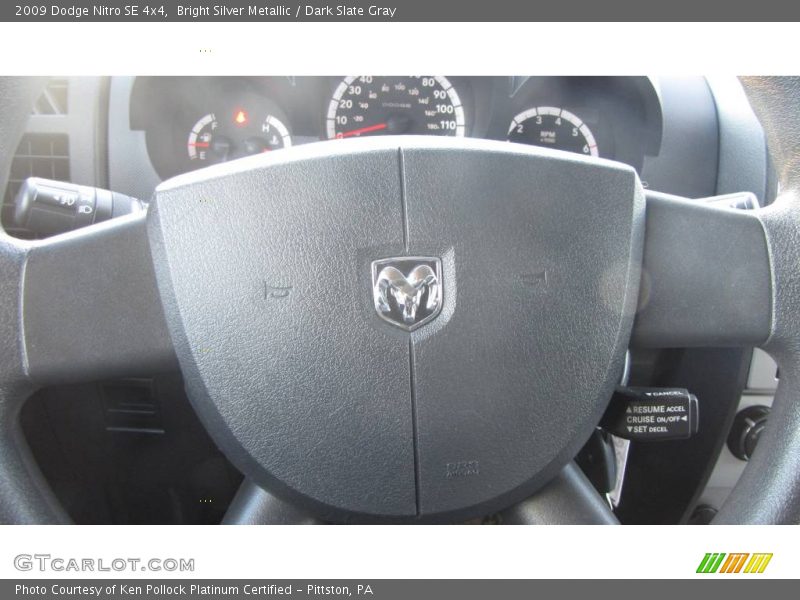 Bright Silver Metallic / Dark Slate Gray 2009 Dodge Nitro SE 4x4