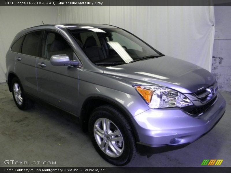 Glacier Blue Metallic / Gray 2011 Honda CR-V EX-L 4WD