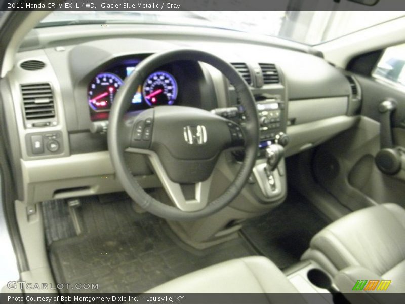 Glacier Blue Metallic / Gray 2011 Honda CR-V EX-L 4WD