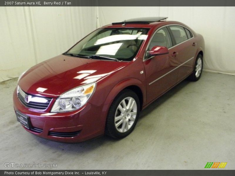 Berry Red / Tan 2007 Saturn Aura XE
