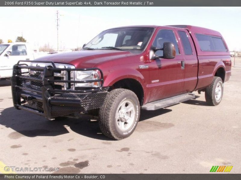 Dark Toreador Red Metallic / Tan 2006 Ford F350 Super Duty Lariat SuperCab 4x4