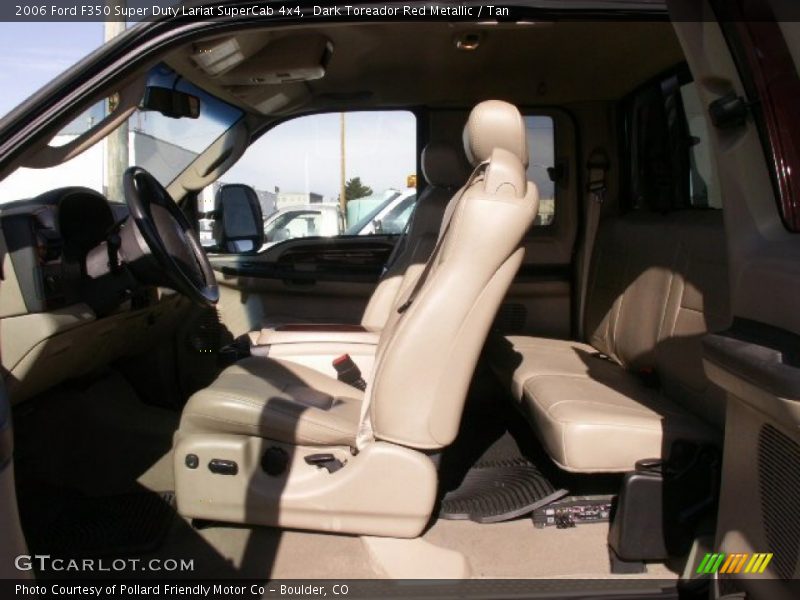 Dark Toreador Red Metallic / Tan 2006 Ford F350 Super Duty Lariat SuperCab 4x4