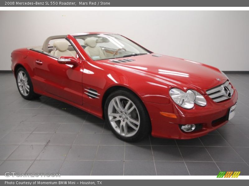 Mars Red / Stone 2008 Mercedes-Benz SL 550 Roadster