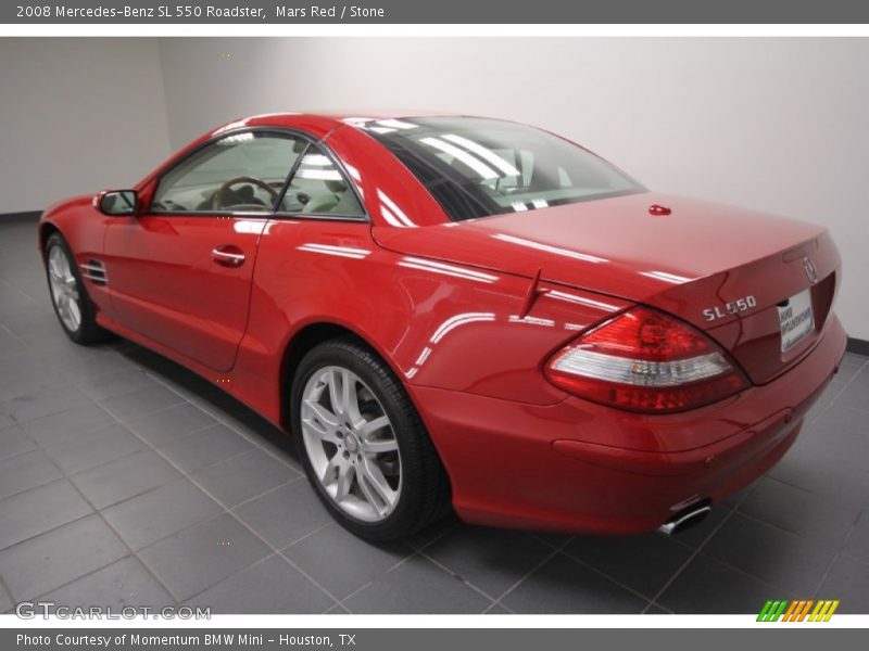 Mars Red / Stone 2008 Mercedes-Benz SL 550 Roadster