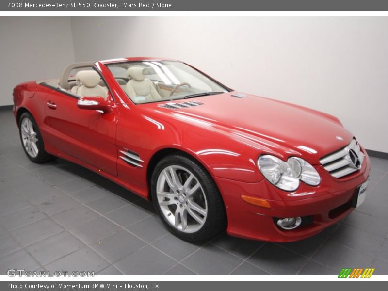 Mars Red / Stone 2008 Mercedes-Benz SL 550 Roadster