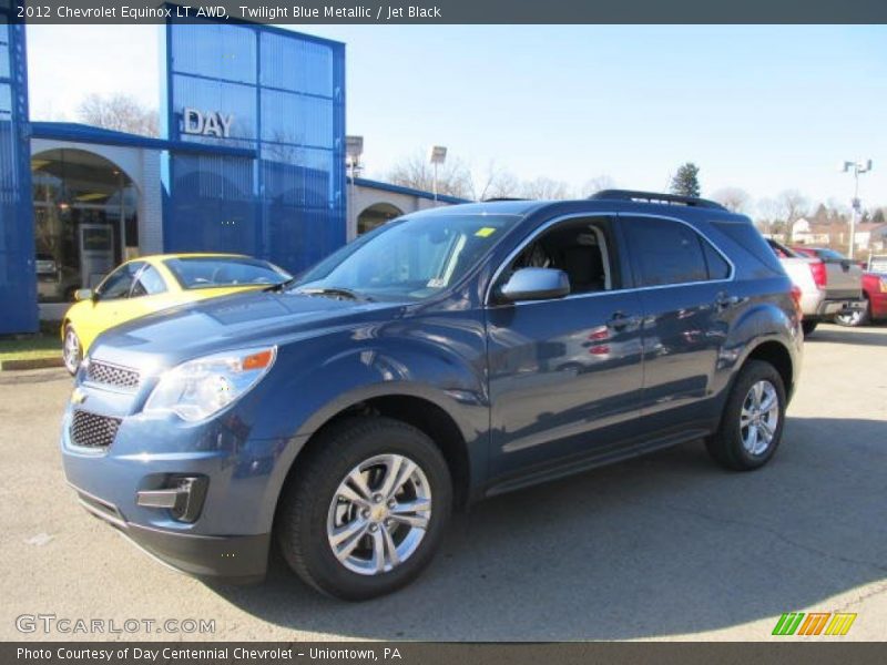 Twilight Blue Metallic / Jet Black 2012 Chevrolet Equinox LT AWD