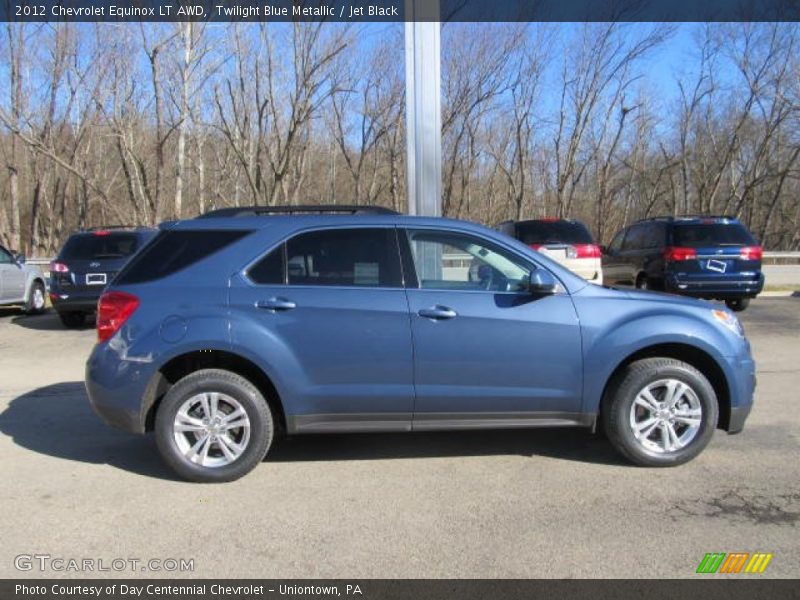Twilight Blue Metallic / Jet Black 2012 Chevrolet Equinox LT AWD