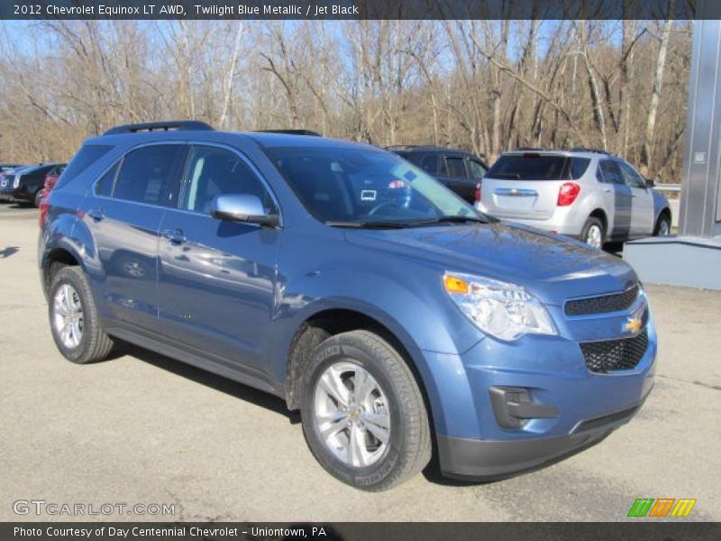 Twilight Blue Metallic / Jet Black 2012 Chevrolet Equinox LT AWD