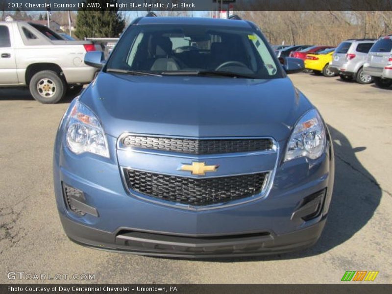 Twilight Blue Metallic / Jet Black 2012 Chevrolet Equinox LT AWD