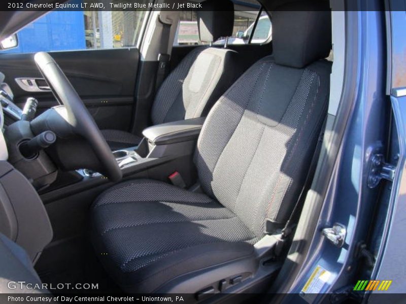 Twilight Blue Metallic / Jet Black 2012 Chevrolet Equinox LT AWD