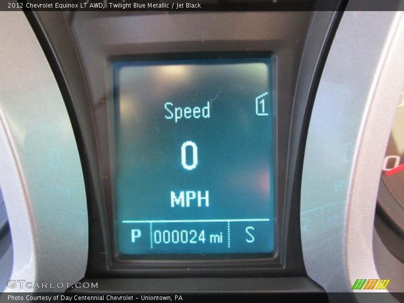 Twilight Blue Metallic / Jet Black 2012 Chevrolet Equinox LT AWD