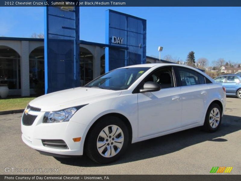 Summit White / Jet Black/Medium Titanium 2012 Chevrolet Cruze LS