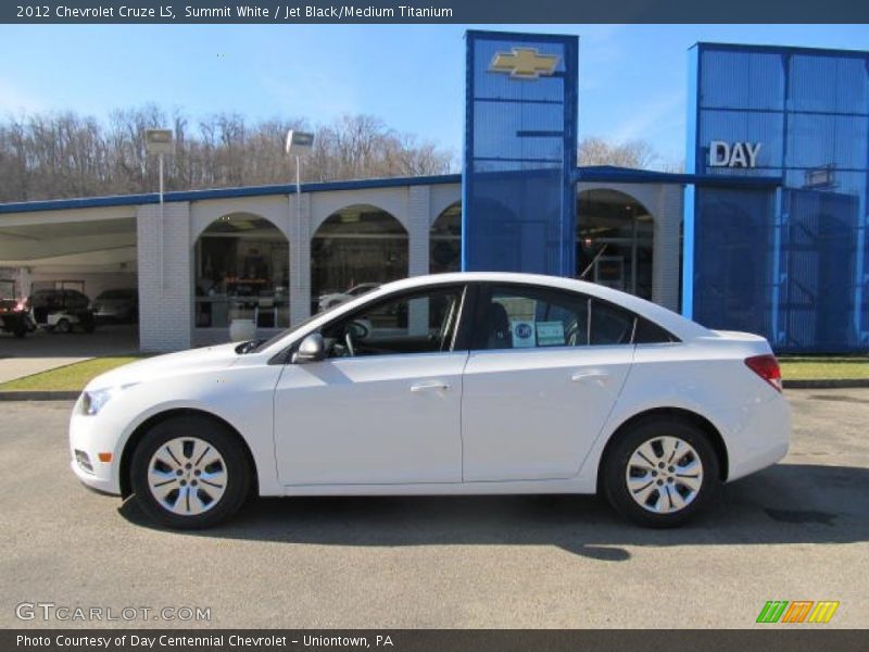 Summit White / Jet Black/Medium Titanium 2012 Chevrolet Cruze LS