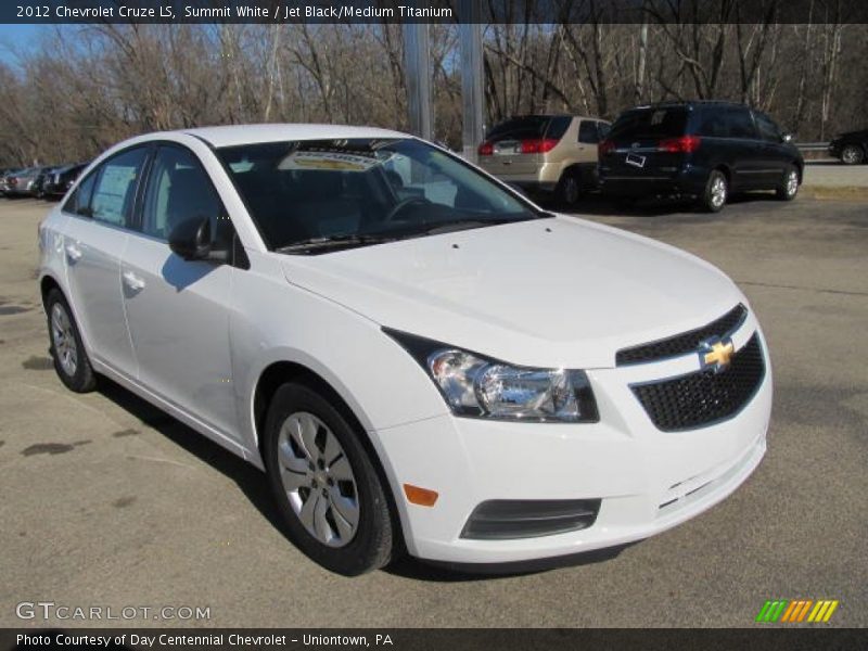 Summit White / Jet Black/Medium Titanium 2012 Chevrolet Cruze LS