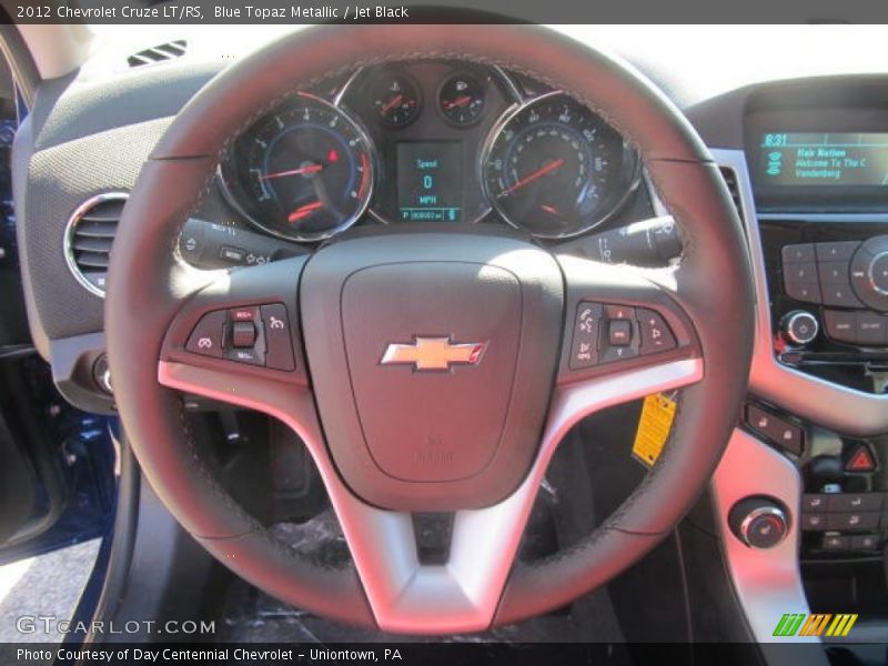 Blue Topaz Metallic / Jet Black 2012 Chevrolet Cruze LT/RS