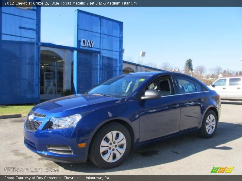 Blue Topaz Metallic / Jet Black/Medium Titanium 2012 Chevrolet Cruze LS