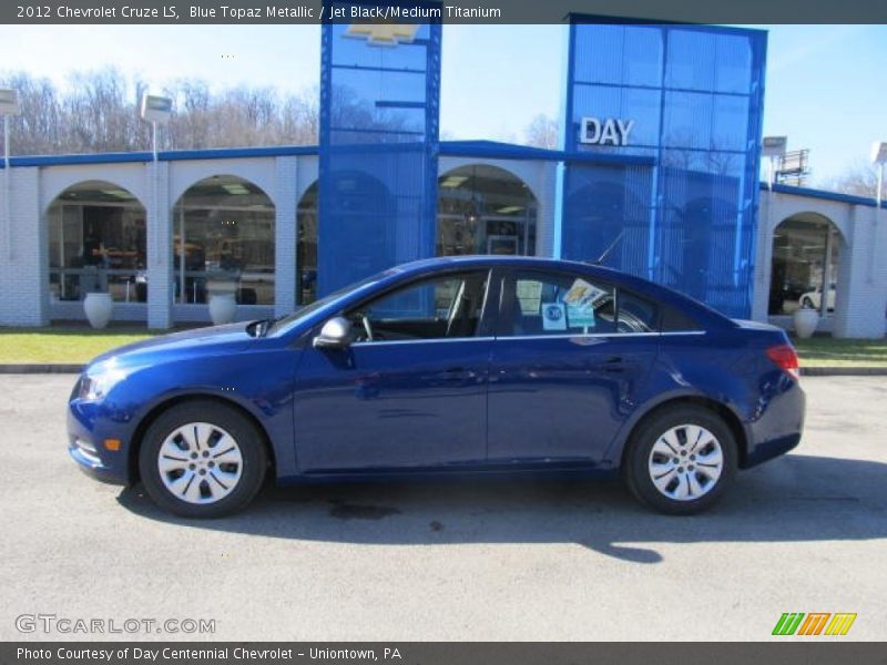 Blue Topaz Metallic / Jet Black/Medium Titanium 2012 Chevrolet Cruze LS