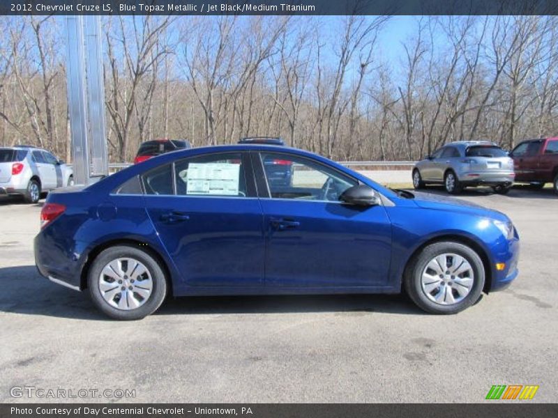 Blue Topaz Metallic / Jet Black/Medium Titanium 2012 Chevrolet Cruze LS