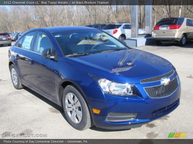 Blue Topaz Metallic / Jet Black/Medium Titanium 2012 Chevrolet Cruze LS