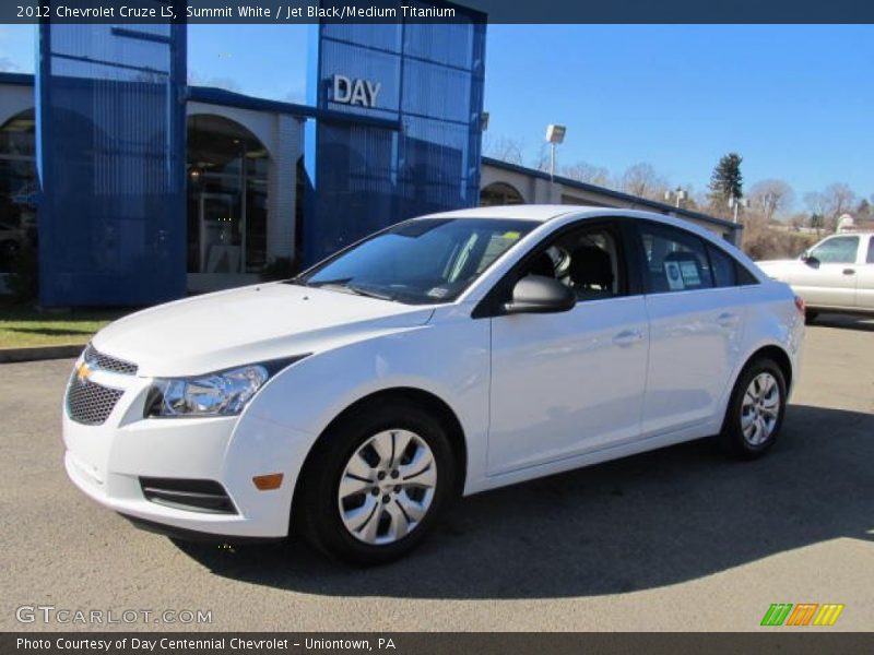 Summit White / Jet Black/Medium Titanium 2012 Chevrolet Cruze LS