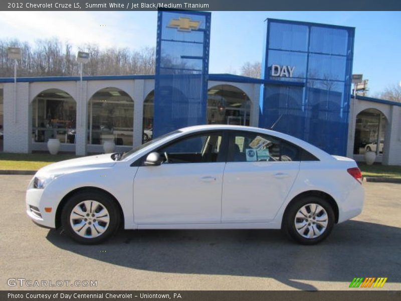 Summit White / Jet Black/Medium Titanium 2012 Chevrolet Cruze LS