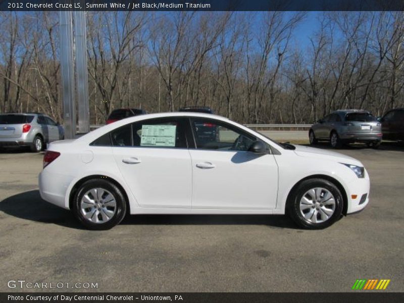 Summit White / Jet Black/Medium Titanium 2012 Chevrolet Cruze LS